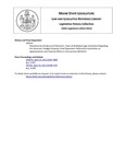 Legislative History: Resolution by the Board of Selectmen, Town of Waldoborough: Resolution Regarding the Governor's Budget Proposal (SP520) by Maine State Legislature (126th: 2012-2014)