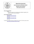 Legislative History: Joint Order on Adjournment (SP609) by Maine State Legislature (126th: 2012-2014)