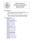 Legislative History: Joint Order, Amending Joint Order HP 1123 (SP613) by Maine State Legislature (126th: 2012-2014)