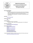 Legislative History:  Resolve, Directing the Department of Transportation To Remove One of the Proposed Routes from Consideration for the Interstate 395 and Route 9 Connector (HP41)(LD47)