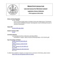 Legislative History: An Act To Protect Public Health in the Maine Community College System (HP109)(LD151) by Maine State Legislature (127th: 2014-2016)