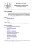 Legislative History:  An Act To Ban the United Nations Agenda 21 in Maine (HP119)(LD161)