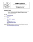 Legislative History: Resolve, Regarding Metallic Mineral Mining Rules of the Department of Environmental Protection (HP173)(LD241) by Maine State Legislature (127th: 2014-2016)