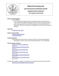 Legislative History:  An Act To Modify the Disbursement from the Maine Economic Improvement Fund (SP158)(LD429)