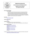 Legislative History: Resolve, To Reconcile Conflicts between the Home and Community-based Waiver Program for the Elderly and Adults with Disabilities and the Requirements of the Department of Health and Human Services and the Department of Public Safety (HP356)(LD517) by Maine State Legislature (127th: 2014-2016)