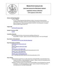 Legislative History:  An Act To Allow Regulated Metal Mining in Maine (HP503)(LD750)
