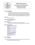 Legislative History: An Act Regarding Aerial Pesticide Spray Projects (SP291)(LD817) by Maine State Legislature (127th: 2014-2016)