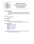 Legislative History: An Act To Modernize Maine's Broadband Standards (SP414)(LD1167) by Maine State Legislature (127th: 2014-2016)