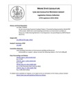 Legislative History:  An Act Concerning Pavement Sealing Products (HP826)(LD1208)