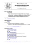 Legislative History:  An Act To Maximize the Benefits of Renewable Energy in Maine (HP904)(LD1329)