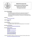 Legislative History:  An Act Regarding Interstate Shellfish Depuration (HP962)(LD1416)