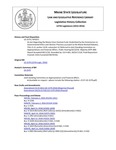 Legislative History:  An Act Regarding the Maine Clean Election Fund (HP1071)(LD1579)