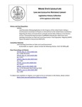 Legislative History: Joint Resolution Making Application to the Congress of the United States Calling a Constitutional Convention to Propose an Amendment to the United States Constitution Regarding the Status of Corporations as People and the Role of Money in the Election Process (HP956) by Maine State Legislature (127th: 2014-2016)