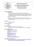 Legislative History:  Joint Order, To recall HP 735, LD 1066, from the Legislative files (HP997)