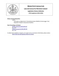 Legislative History: Joint Order on Adjournment (SP75) by Maine State Legislature (127th: 2014-2016)