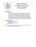 Legislative History:  Joint Resolution Recognizing the University of Maine (SP189)
