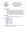 Legislative History: Joint Resolution Making Application to the Congress of the United States Calling a Constitutional Convention to Propose and Amendment to the United States Constitution to Require a Balance Federal Budget and Further Fiscal Restraints (SP499) by Maine State Legislature (127th: 2014-2016)