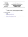 Legislative History: Joint Order on Adjournment (SP603) by Maine State Legislature (127th: 2014-2016)