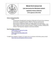 Legislative History: Joint Resolution Recognizing the Importance of Education to Prevent Serious Substance Use Disorders (SP687) by Maine State Legislature (127th: 2014-2016)