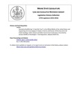 Legislative History: Resolution Reaffirming "In God We Trust" as the Official Motto of the United States and Supporting and Encouraging Its Display in Homes and Houses of Worship and in All Public Buildings, Public Schools and Other Government Institutions (SR1) by Maine State Legislature (127th: 2014-2016)