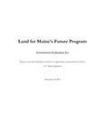 Land for Maine’s Future Program Government Evaluation Act Report, 2015 by Sarah Demers