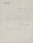 Letter From R. A. Frank To Wallace H. White, January 31, 1902