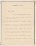 Letter From U.S. Sen. William P. Frye To Wallace H. White, January 30, 1902