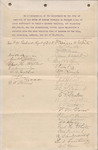 City of Lewiston's Response to Carnegie Offer with Signatures, ca. 1900