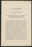 An Address by Dr. Anna Howard Shaw by Anna Howard Shaw