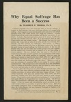 Why Equal Suffrage has been a Success by Thaddeus P. Thomas Phd