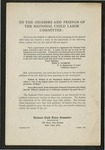 To the Members and Friends of the National Child Labor Committee