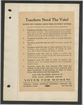 [scrapbook page unnumbered "Teachers Need To Vote!"]
