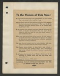 [scrapbook page unnumbered "To Women of this State"] by Amerlia MacDonald Cutler