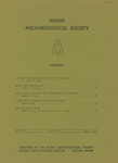 Maine Archaeological Society Bulletin Vol. 10-1&2 Fall 1970
