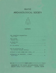 Maine Archaeological Society Bulletin Vol. 11-2 Fall 1971