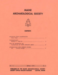 Maine Archaeological Society Bulletin Vol. 12-1 Spring 1972