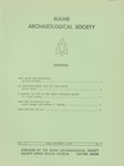 Maine Archaeological Society Bulletin Vol. 12-2 Fall 1972