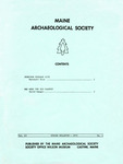 Maine Archaeological Society Bulletin Vol. 13-1 Spring 1973