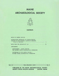 Maine Archaeological Society Bulletin Vol. 13-2 Fall 1973