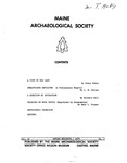 Maine Archaeological Society Bulletin Vol. 14-1 Spring 1974 by Maine Archaeological Society