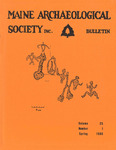 Maine Archaeological Society Bulletin Vol. 25-1 Spring 1985