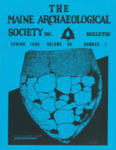 Maine Archaeological Society Bulletin Vol. 26-1 Spring 1986