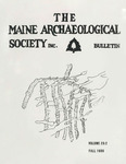 Maine Archaeological Society Bulletin Vol. 29-2 Fall 1989