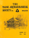 Maine Archaeological Society Bulletin Vol. 31-2 Fall 1991 by Maine Archaeological Society