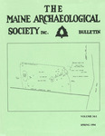 Maine Archaeological Society Bulletin Vol. 34-1 Spring 1994 by Maine Archaeological Society