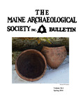Maine Archaeological Society Bulletin Vol. 54-1 Spring 2014
