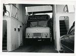 A Maine State Library Bookmobile Boards a Ferry