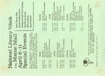 National Library Week Schedule of Events 1981