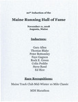 20th Induction of the Maine Running Hall of Fame, November 11, 2018