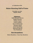 21st Induction of the Maine Running Hall of Fame, November 13, 2022